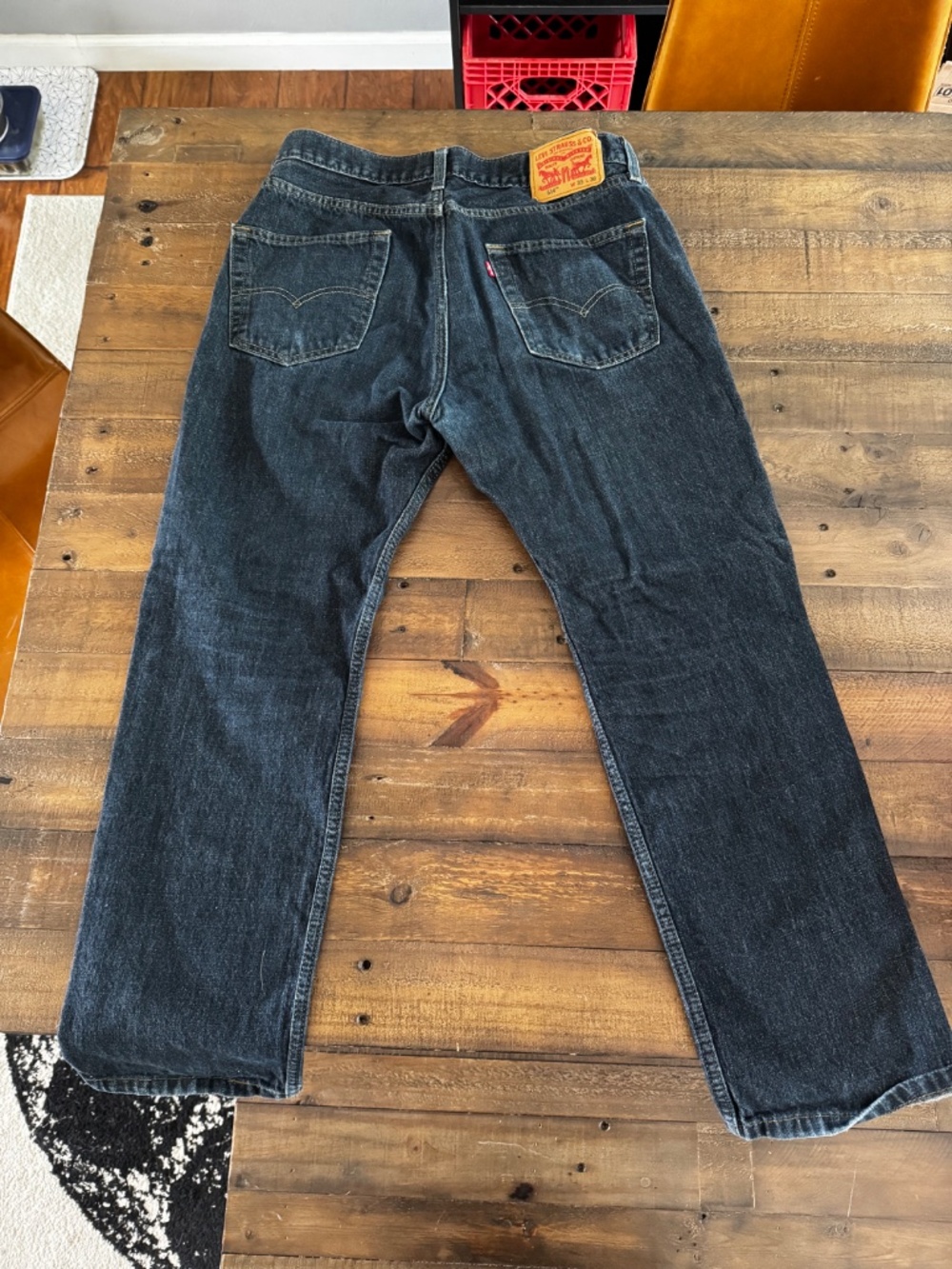 514 Levi's Dark Blue Jeans W33 L30 - Picture 2 of 6